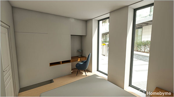 Vous en voulez plus ? Cliquez sur l'image pour accéder au projet en 3D. Donnez vie à vos idées de design d'intérieur avec la 3D d'Homebyme