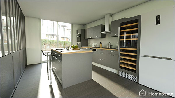 Vous en voulez plus ? Cliquez sur l'image pour accéder au projet en 3D. Donnez vie à vos idées de design d'intérieur avec la 3D d'Homebyme