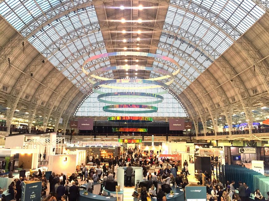 View of the exhibition at 100% Design Tradeshow in London