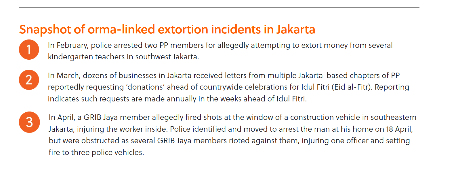 Extortion incidents