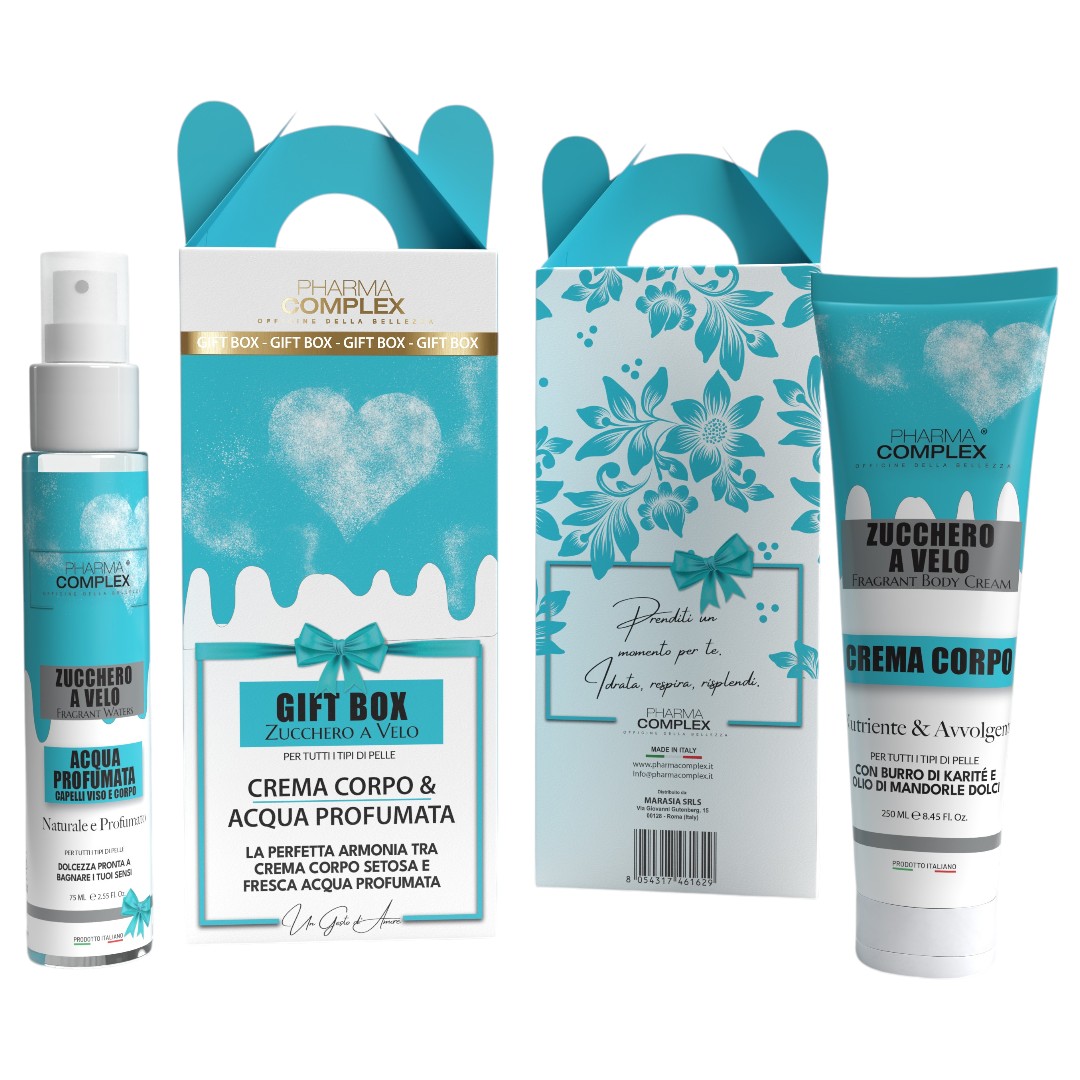 PHARMA COMPLEX GIFT ZUCCHERO A VELO CREMA CORPO 200 ML + ACQUA PROFUMATA 75 ML