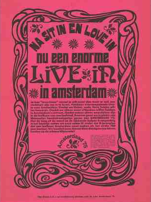 Na ‘Sit In’ en ‘Love In’ nu een enorme ‘Live In’ in Amsterdam (After “Sit In” and “Love In” now a huge “Live In” in Amsterdam), Amsterdaad ‘75, 1967-75, Collection International Institute of Social History (IISG)