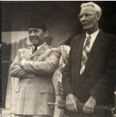 Sukarno and Rudolf Bonnet at Tampaksiring Palace