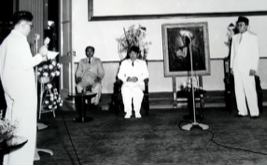 Sukarno at an event at the Yogyakarta Presidential Palace. (Photo: State Secretariat of Indonesia)