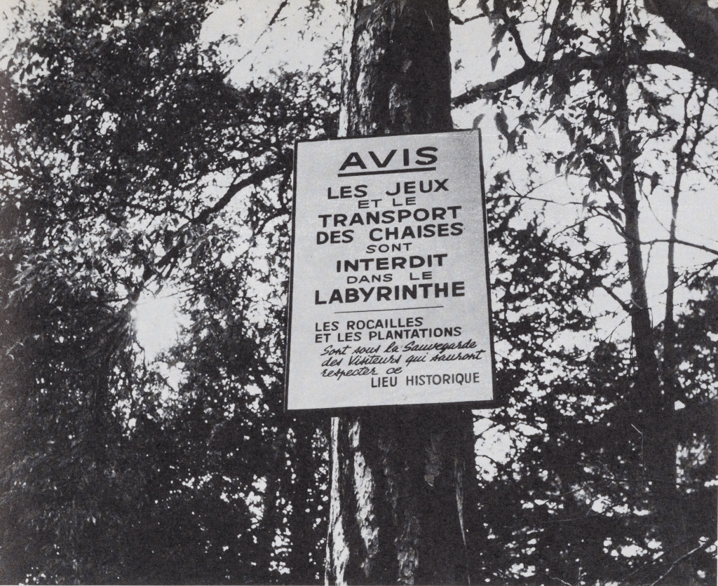Photograph taken by Jacqueline de Jong in the Jardin des Plantes, Paris. Included in “The Situationist Times” 4.