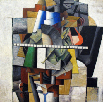 Kazimir Malevich: Portrait of Mikhail Matiushin, 1913, oil on canvas, 106.5 x 106.5, State Tretiakov Gallery, Moscow