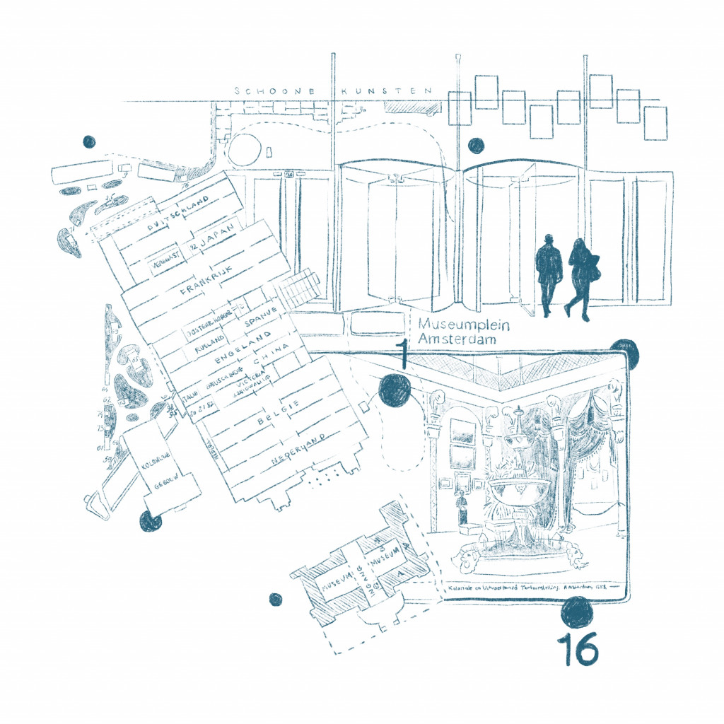 Illustratie door Haitham Haddad naar Timo Demollin, Visit (1883–2020)