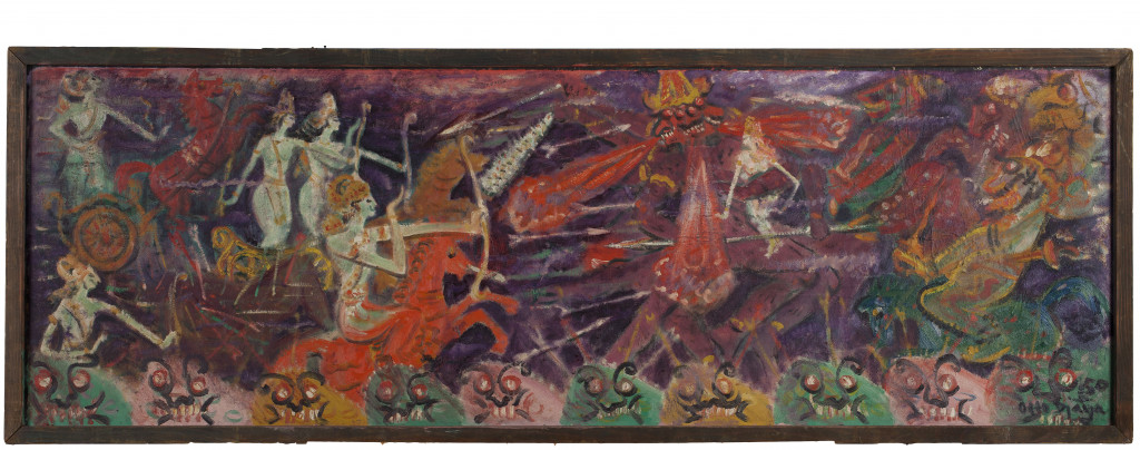 Ill. 6 Otto Djaya, The Battle (Fight Against Monsters), 1950, gift from the Agus Djaya, restored with the generous support of the participants of the BankGiro Loterij, 1950, Stedelijk Museum Amsterdam