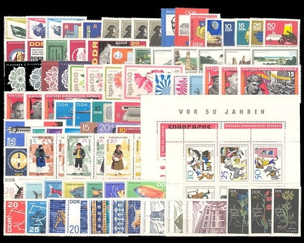 DDR, Jahrgang 1966, postfrisch Briefmarken Holsten
