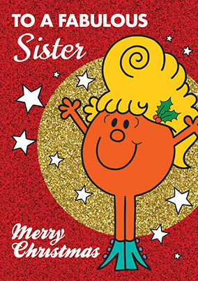 Mr Men - Fabulous Sister Personalised Card - Giant (A3) - By Funky Pigeon