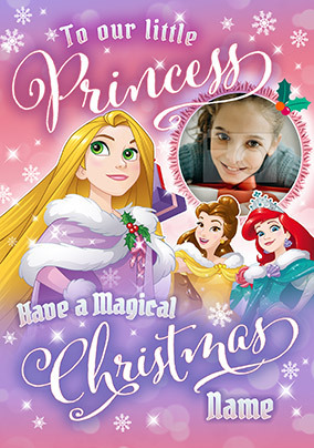 Disney Princess Christmas Personalised Thank You Card – A5 - By Funky Pigeon