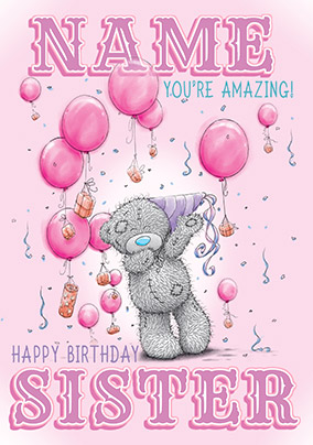 Me To You - Amazing Sister Birthday Card - A5 - By Funky Pigeon: retailer-supplied image