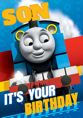 Thomas the Tank Engine Birthday Card - Son It's Your Birthday - Giant (A3) - By Funky Pigeon