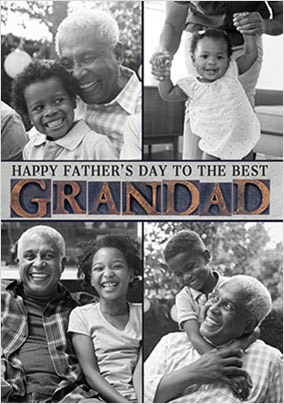 Grandad 4 Photo Father's Day Card - A6 - By Funky Pigeon: retailer-supplied image