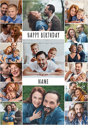 Personalised Happy Birthday Fifteen Photo Upload Card - A5 - By Funky Pigeon