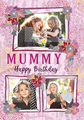 Mummy Happy Birthday Photo Card - Large (A4) - By Funky Pigeon: retailer-supplied image