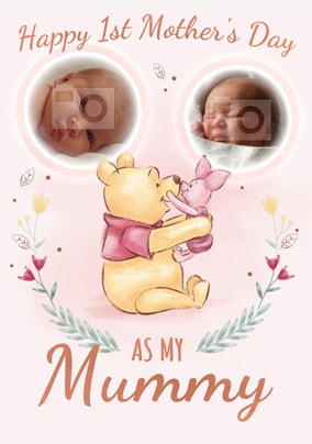 Pooh & Piglet 1st Mother's Day Card - A5 - By Funky Pigeon: retailer-supplied image