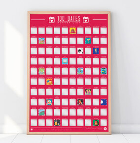 Gift Republic Ltd (Npp) 100 Dates Bucket List Scratch Poster