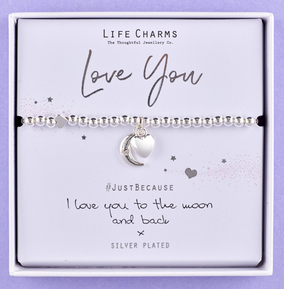 Life Charms Npp Women's Silver Love You Bracelet