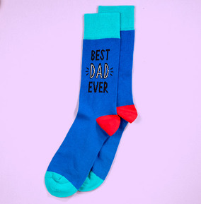 Widdop & Co Npp Men's Blue Best Dad Ever Socks