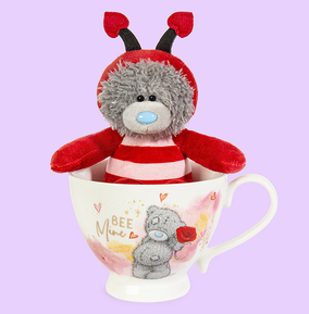 Carte Blanche Greetings Ltd Npp Red/Pink Tatty Teddy Bee And Mug