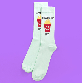Urban Eccentric (Fimex International) Npp Unisex Green/Red Fries Before Guys Socks