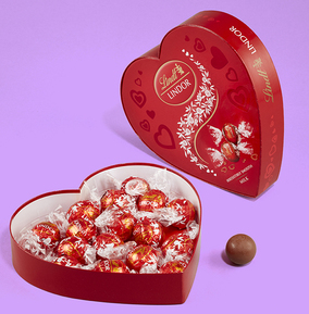 Lindt Npp Lindt Lindor Heart Milk Chocolate Truffles – Gift Box, 200G