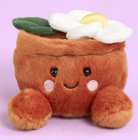 Aurora Npp Brown Palm Pals Daisy Potted Plant Soft Toy