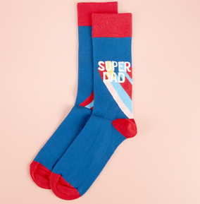 Sock Academy Ltd Npp Men's Blue/Red Super Dad Socks