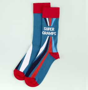 Sock Academy Ltd Npp Men's Blue/Red Super Gramps Socks