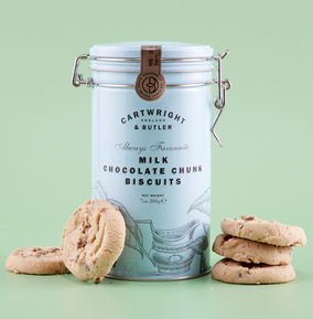 Cartwright & Butler Npp Cream Cartwright & Butler Milk Chocolate Chunk Biscuits Tin