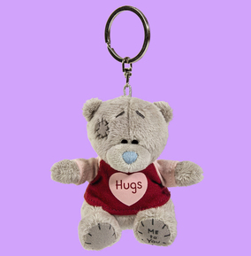 Carte Blanche Greetings Ltd Npp Red/Pink/Grey Tatty Teddy Keepsake Keyring