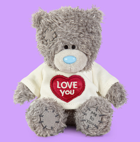 Carte Blanche Greetings Ltd Npp Cream/Red Tatty Teddy Love You Bear