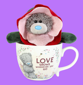 Carte Blanche Greetings Ltd Npp Dark/Purple/Light Tatty Teddy Flower Bear & Mug