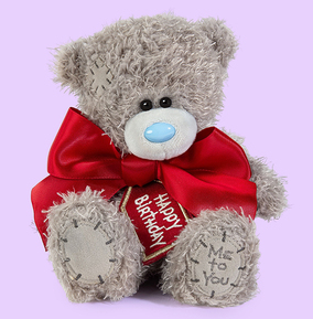 Carte Blanche Greetings Ltd Npp Red/Cream/Grey Tatty Teddy Birthday Bear