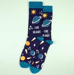 Urban Eccentric (Fimex International) Npp Unisex Navy/Green Ur-Anus Socks