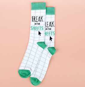 Urban Eccentric (Fimex International) Npp Unisex Cream/Green Freak In The Sheets Socks