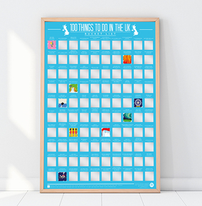 Gift Republic Ltd (Npp) 100 Things To Do In The Uk Scratch Poster