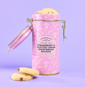 Cartwright & Butler Npp Cream Cartwright & Butler Strawberry Clotted Shortbread Tin