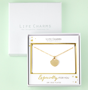 Life Charms Npp Women's Gold Elegant Heart Pendant Necklace