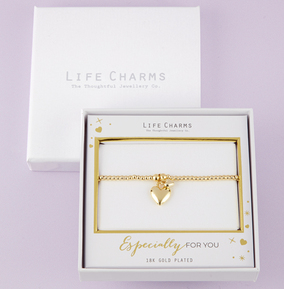 Life Charms Npp Gold Mixed Heart Bracelet