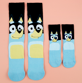 Roys Boys Npp Unisex Bandit And Bluey Adult & Child Sock Set