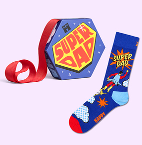 Happy Socks Npp Flying Super Dad Sock Gift Set