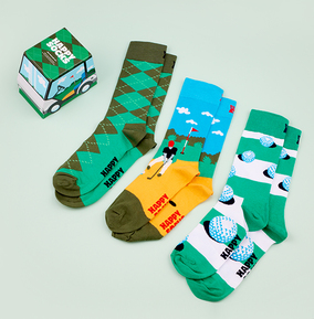 Happy Socks Npp Green/Grey Golf Socks Gift Set