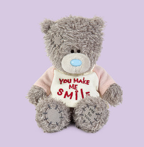 B&Q -  Tatty Teddy Plush 10Cm High Bear Wearing Cute 'you Make Me Smile' T-Shirt Official Collection - Image 3