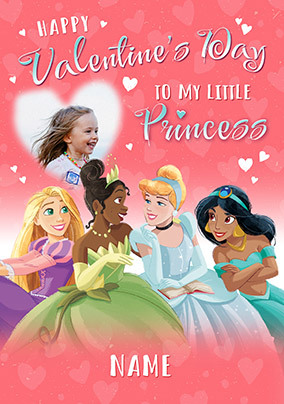 Disney To My Little Princess Valentine's Day Photo Carde: retailer-supplied image