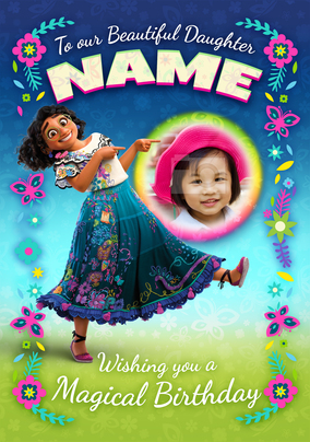 Encanto - Daughter Photo Birthday Card - Large (A4) - By Funky Pigeon: retailer-supplied image