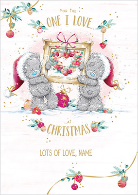 Me To You - One I Love Christmas Personalised Card - A5 - By Funky Pigeon