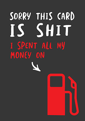 Spent All My Money Father's Day Card - Large (A4) - By Funky Pigeon: retailer-supplied image
