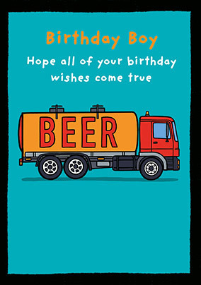 Hope All Your Birthday Wishes Come True Card – Giant (A3) – By Funky Pigeon: retailer-supplied image